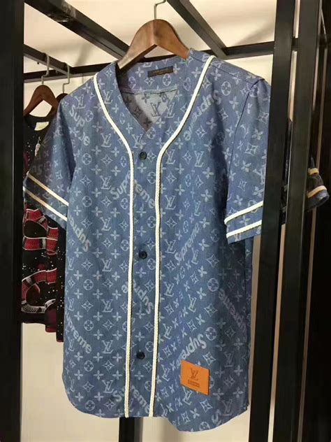 louis vuitton supreme baseball shirt replica|Louis Vuitton shirt the real.